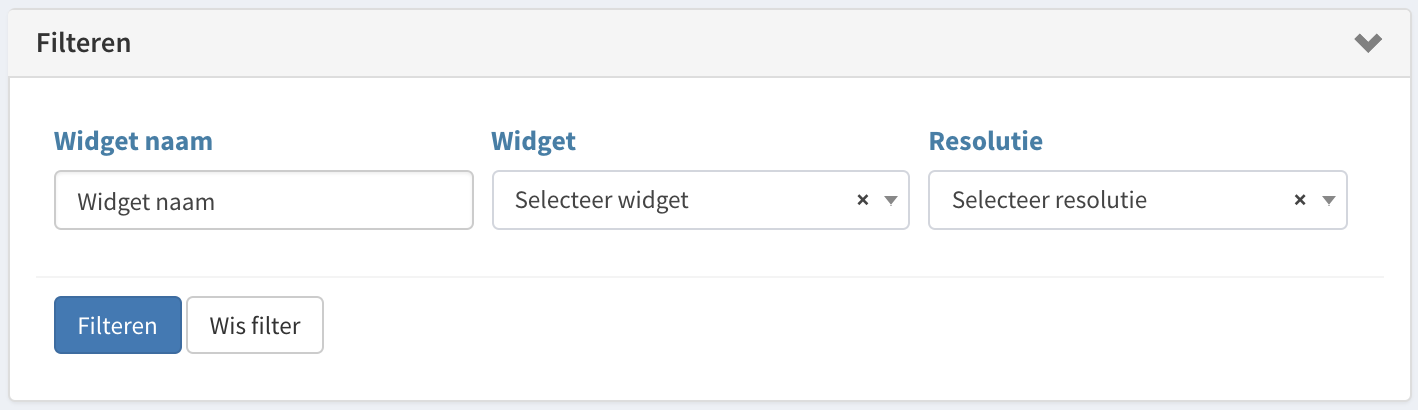 Widgets_Filteren